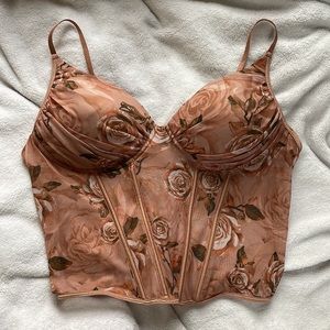 tan brown corset top